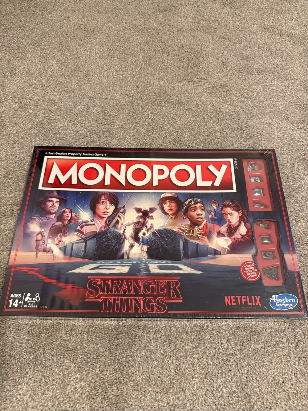 Hasbro Monopoly Stranger Things Board Game - Red & Black